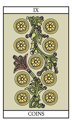 The Nine of Pentacles (Coins)