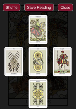 Tarot Card Reading App save reading