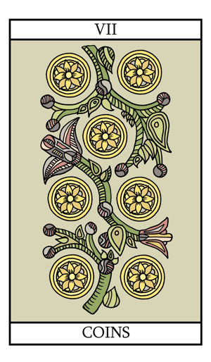 The Seven of Pentacles (Coins)